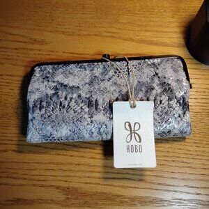 HOBO Lauren Metallic Leather Clutch Wallet With Tags AS IS